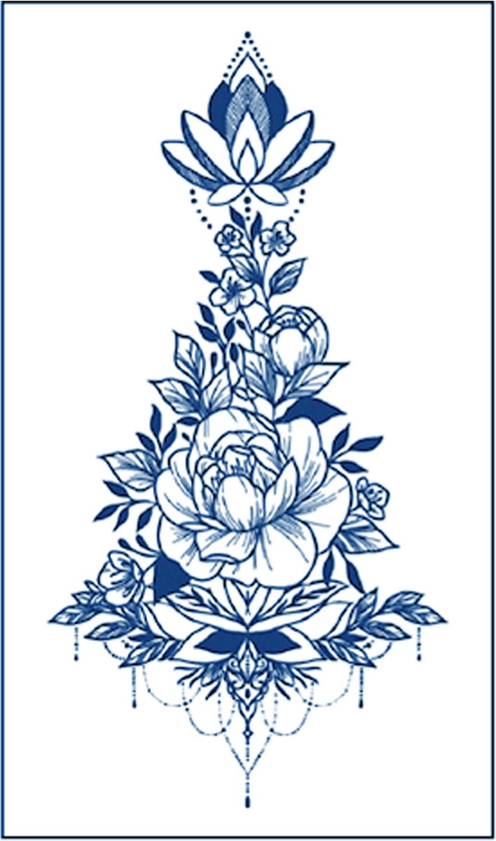 Jagua Henna neptattoo-Tijdelijke plak tattoo-Nep tatoeage-FST246