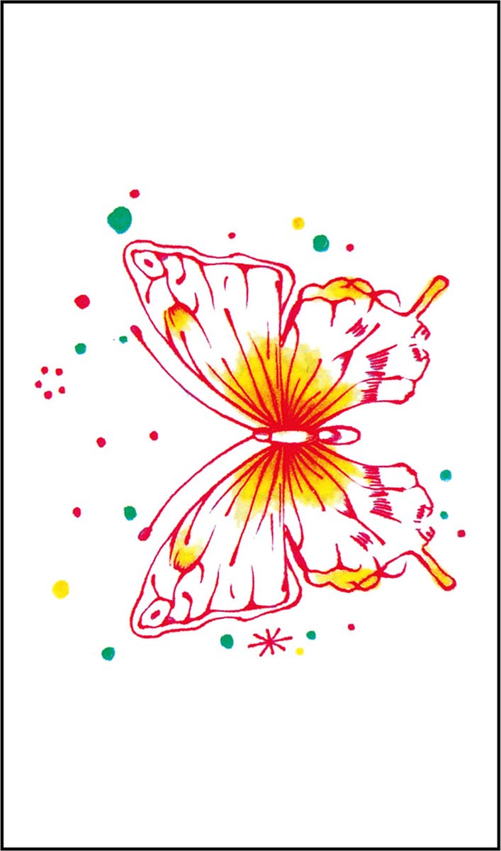 Kleurrijke vlinder neptattoo-butterfly tattoo sticker-Tijdelijke Tatoeages– Tattoo Stickers