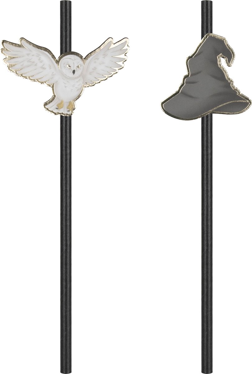 PARTYPRO - 10 tovenaarsleerling rietjes 20 cm