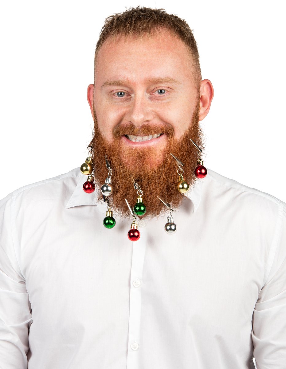 PARTYPRO - 9 Clips voor baard- of haarkerstballen