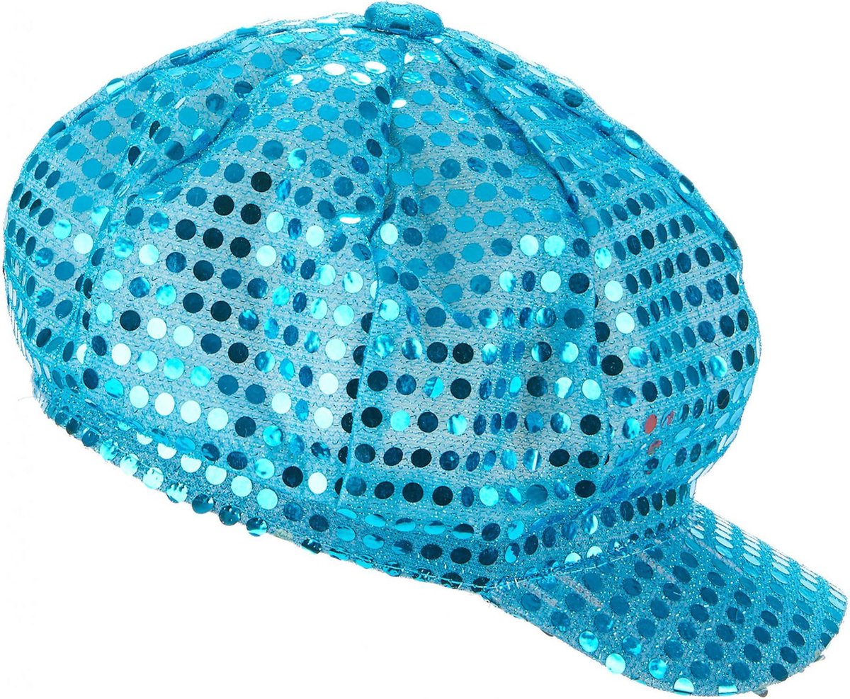 PARTYPRO - Turquoise discopet voor volwassenen - Hoeden