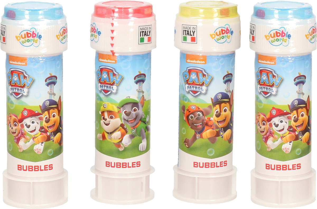 50x Paw Patrol bellenblaas flesjes met spelletje 60 ml voor kinderen - Uitdeelspeelgoed - Grabbelton speelgoed