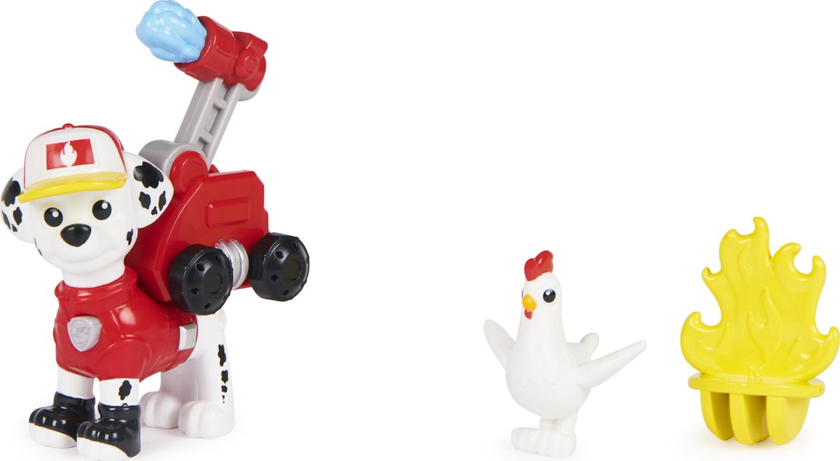 PAW Patrol Big Truck Pups - Marshall-actiefiguur met reddingsdrone met klikbevestiging commandocentrumplatform en dierenvriendje