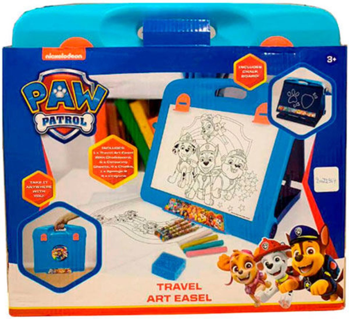 PAW Patrol Draagbare Teken- en Schilderezel Set - Ideaal voor Creatieve Kinderen, 3 jaar en ouder