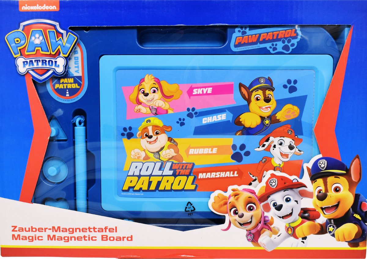Paw Patrol Magisch Magnetish Bord - 1 Pen, 3 Stempels Voor Creatief Tekenplezier - 3+