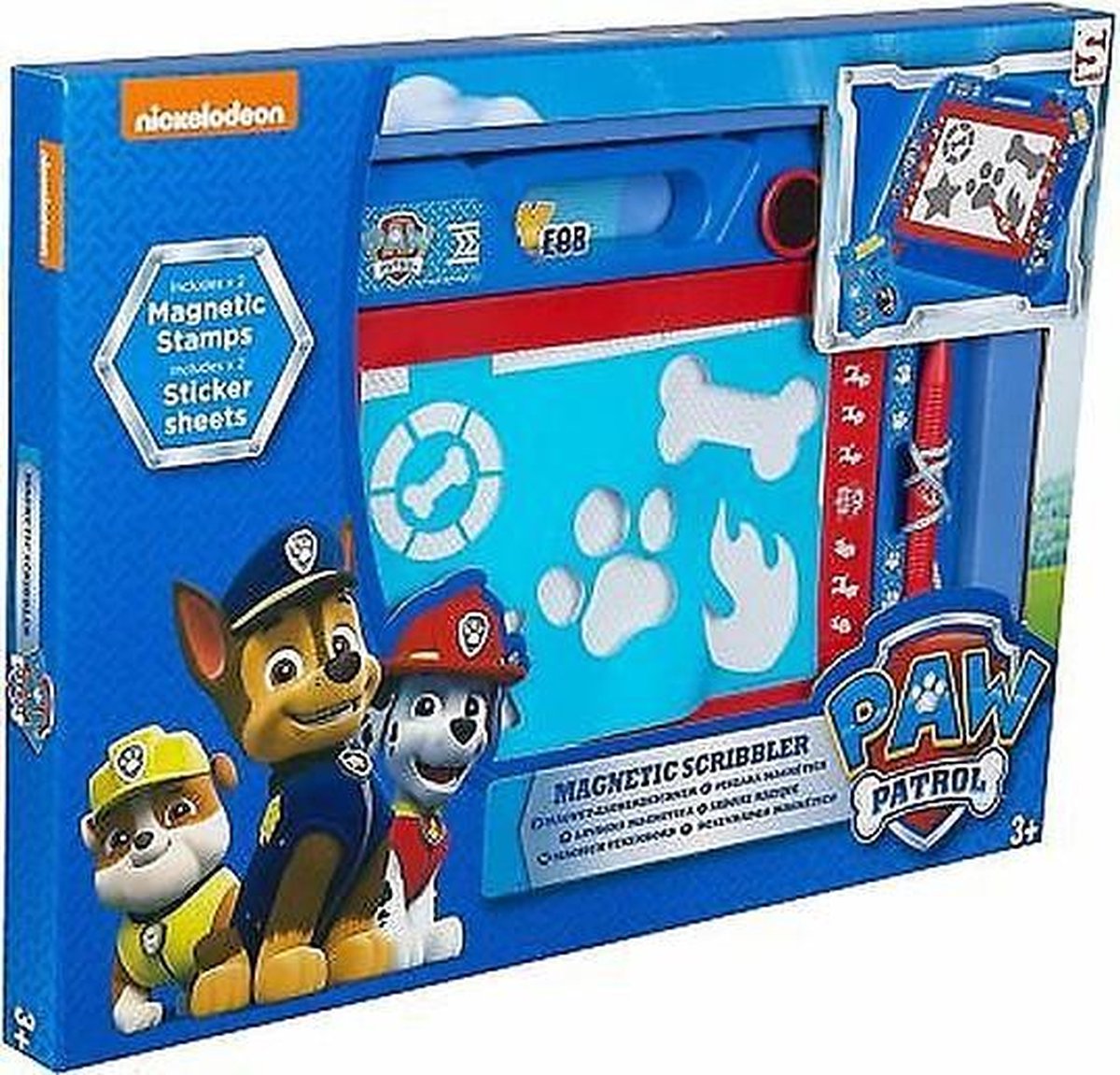 Paw Patrol Magneet   + 2 stempels + 2 stickervellen 28x38cm