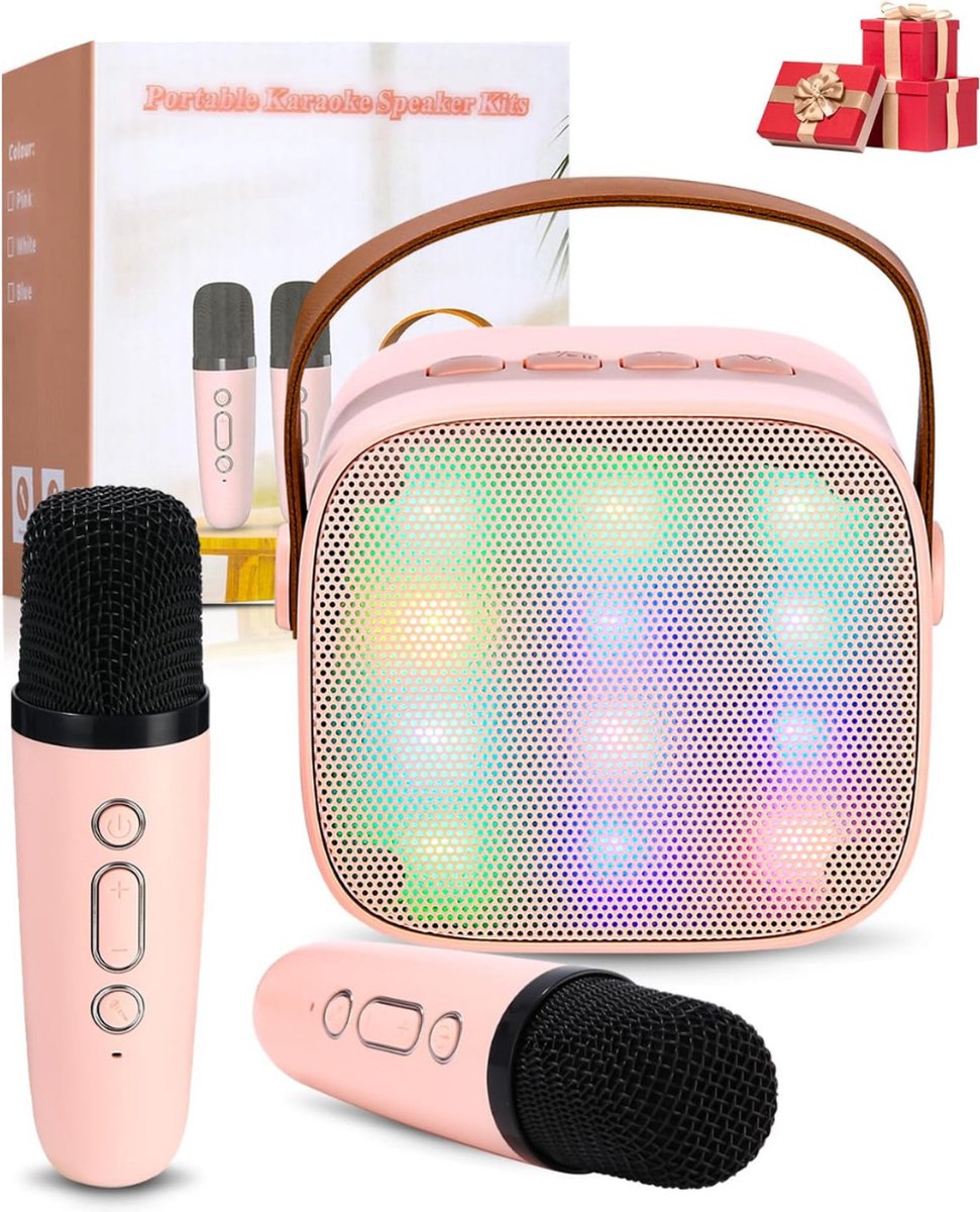 Karaokeset - Karaoke-systemen - Draagbare Bluetooth - Draadloze Microfoons - Stemwisselende Effecten