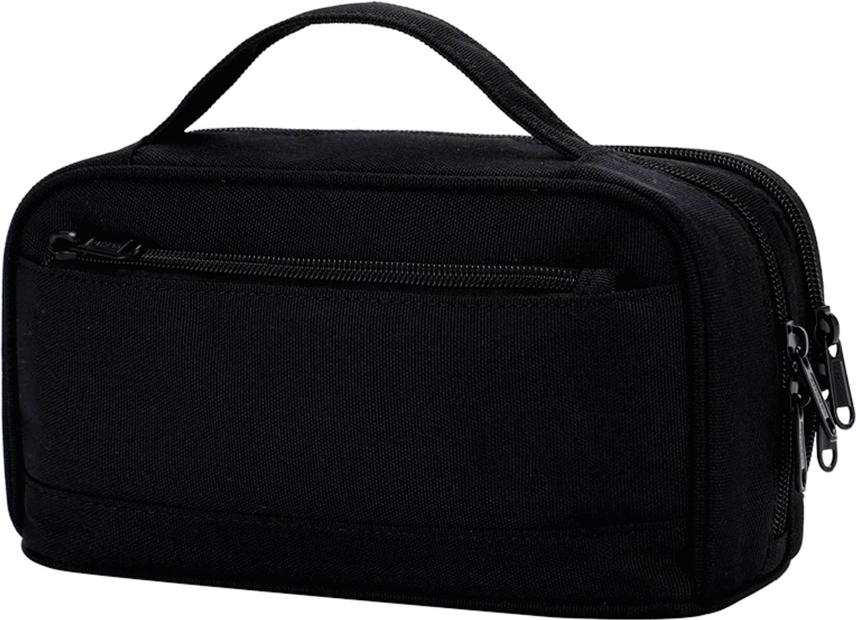 Multifunctioneel Etui Voor Jongens En Meisjes Met Meerdere Compartimenten Voor School En Kantoor Zwart