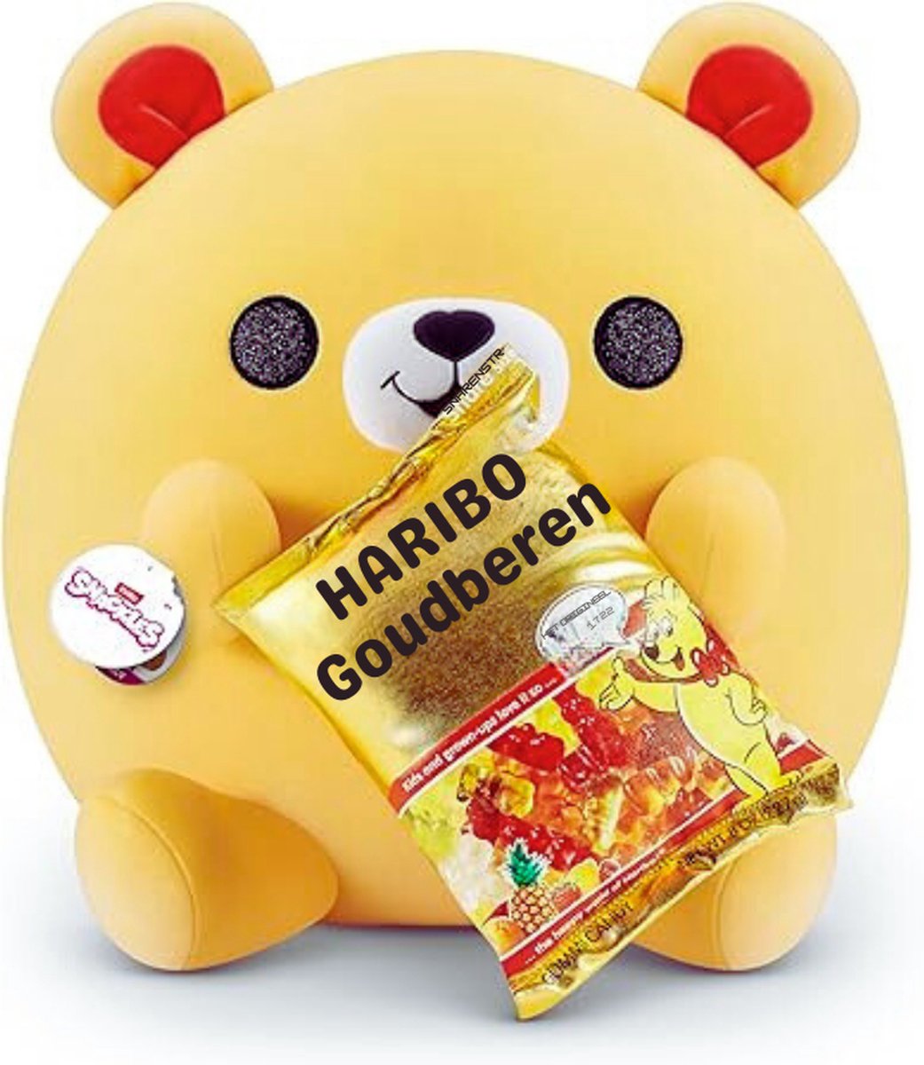 Super Sized 35 Cm Gouden Beer (Haribo) Knuffel - Zachte Squishy Comfort Pluche Met Licentie Merkaccessoire - Ideaal Cadeau Voor Gouden Beer Fans