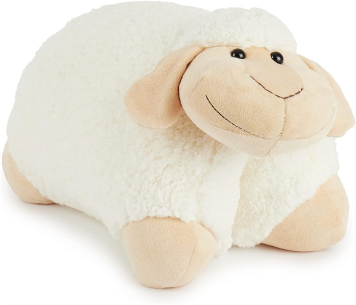Xxl Schaap Knuffel Groot 45 CM - Pluche Knuffel - Wit - Scharnierend Kinderkussen - Reuze Knuffel - Sierkussen - Sheepworld Knuffeldier
