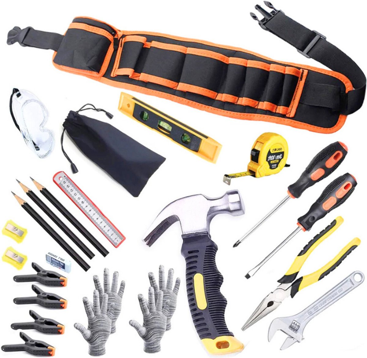 Echte Gereedschapsset Voor Kinderen – 25-Delig – Inclusief Hamer, Gereedschapsriem & DIY Starterset Voor Jonge Bouwers