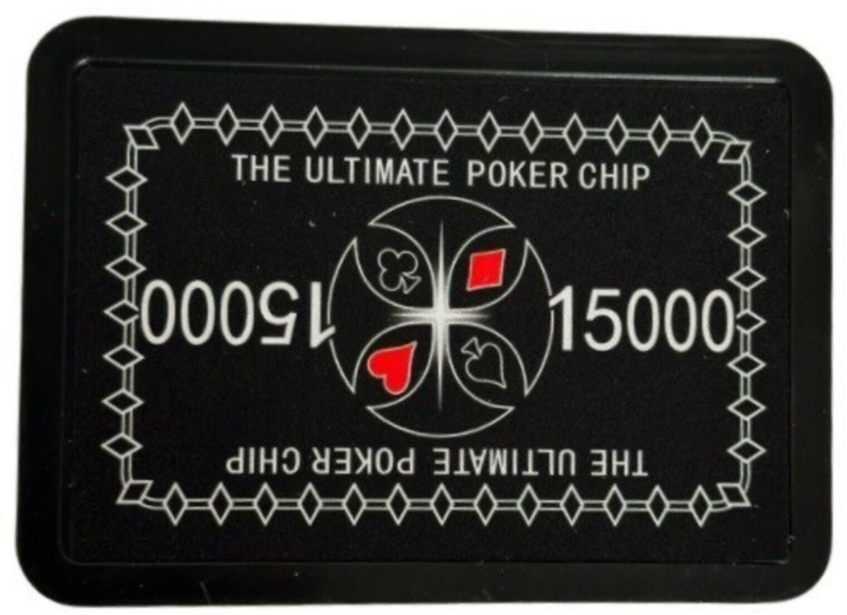 Ultimate Poker Plaque 16g - Value 15000 - 10st. - Texas Holdem Poker Set
