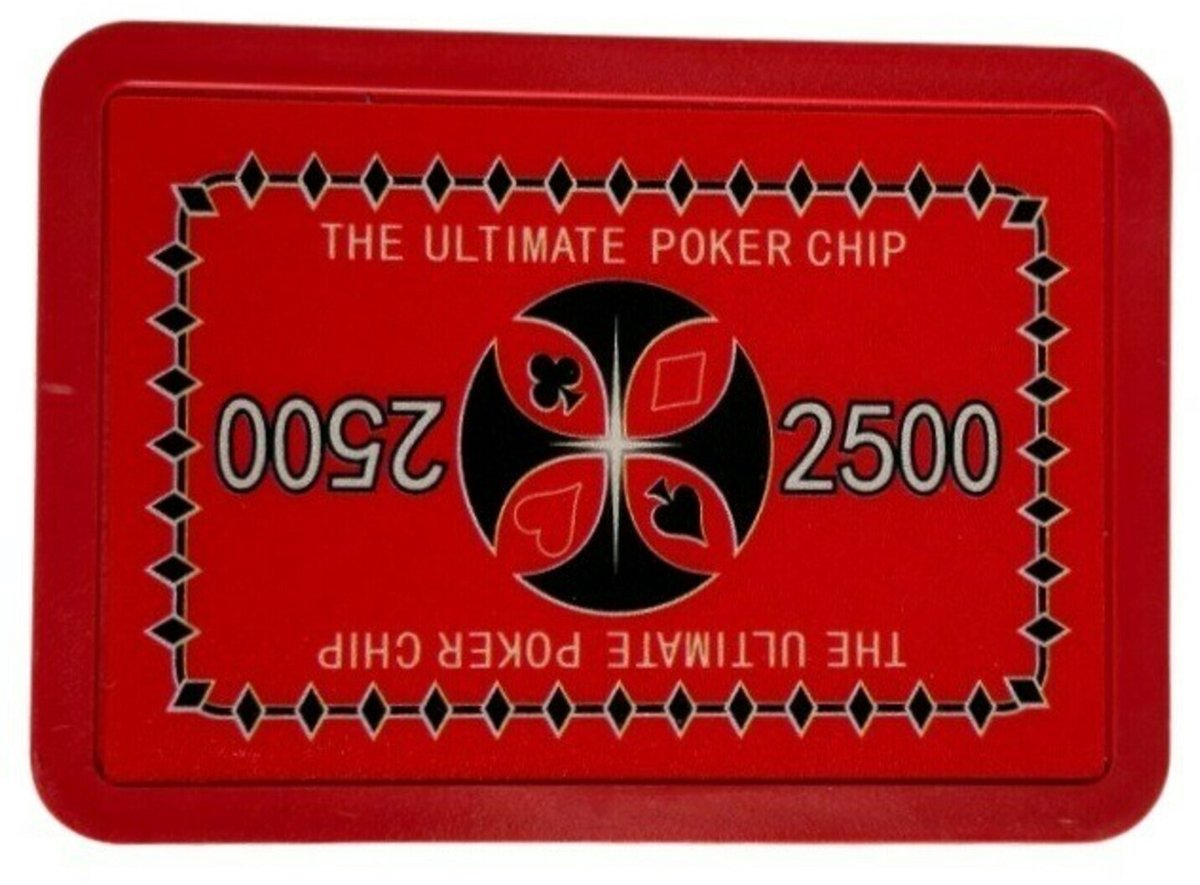 Ultimate Poker Plaque 16g - Value 2500 - 10st. - Texas Holdem Poker Set