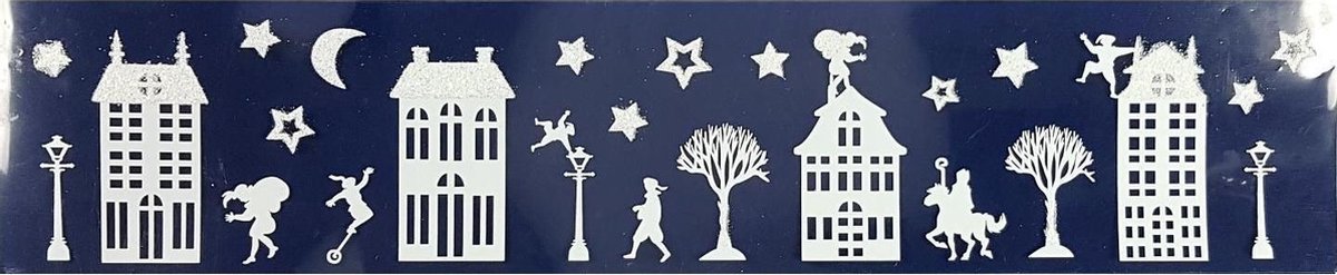 Peha Sticker Sint Met Glitter 12,5 X 58,5 Cm Wit