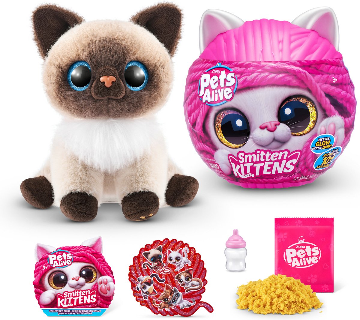 Zuru Pets Alive Smitten Kitten Knuffel - Met 10 geluiden - Verrassingsitem