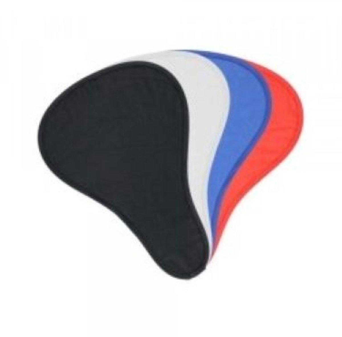 Opvouwbare handwaaier - waaier rood blauw of zwart - assorti kleur - met tasje