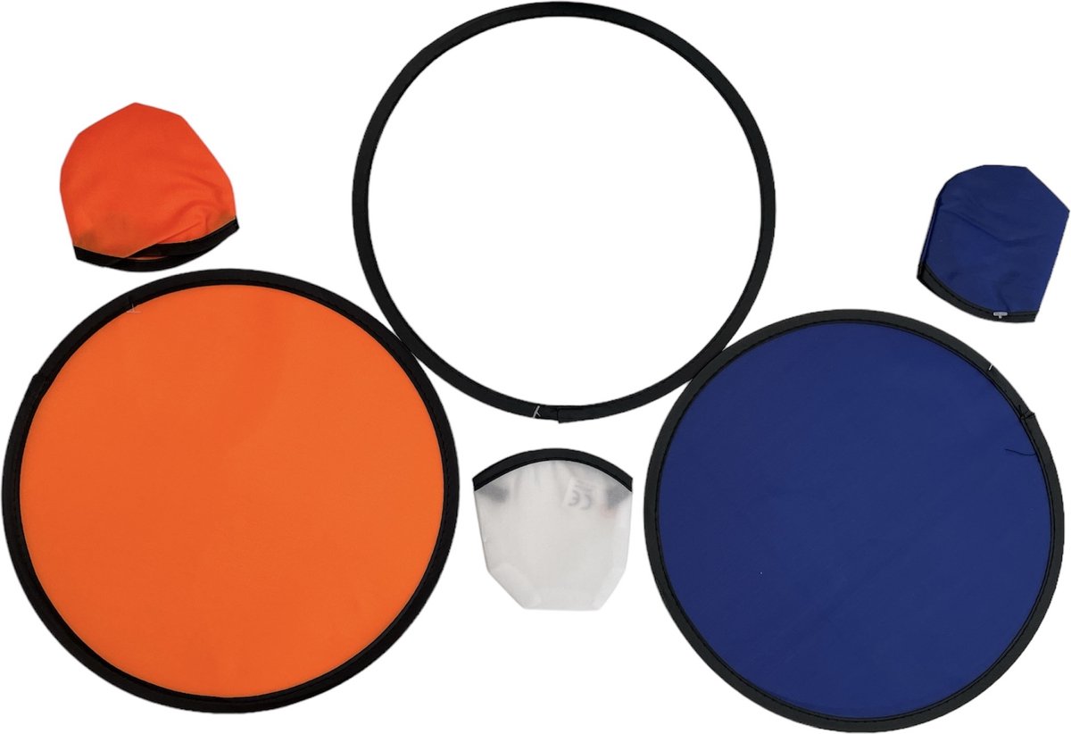 Opvouwbare waaier - 25 cm diameter - met tasje - assorti