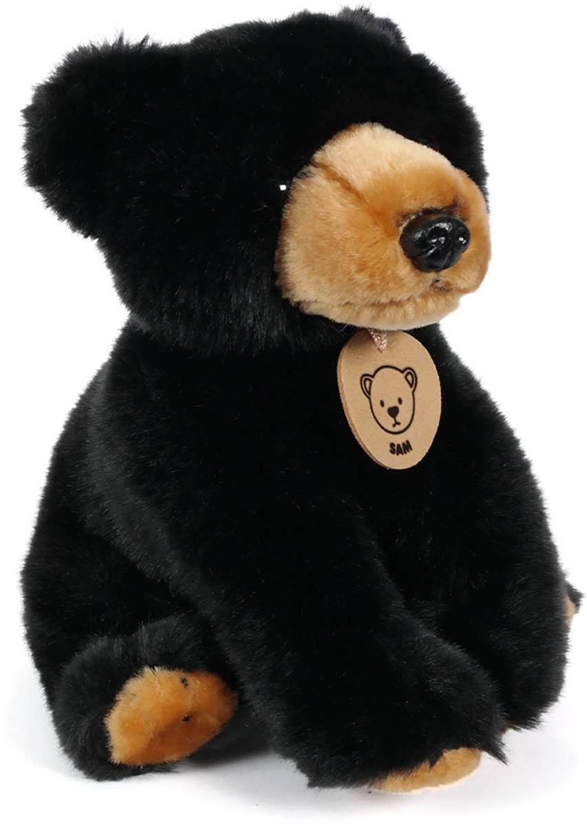 PIA Soft Toys - Beer (Sam) - zwart - 20 cm