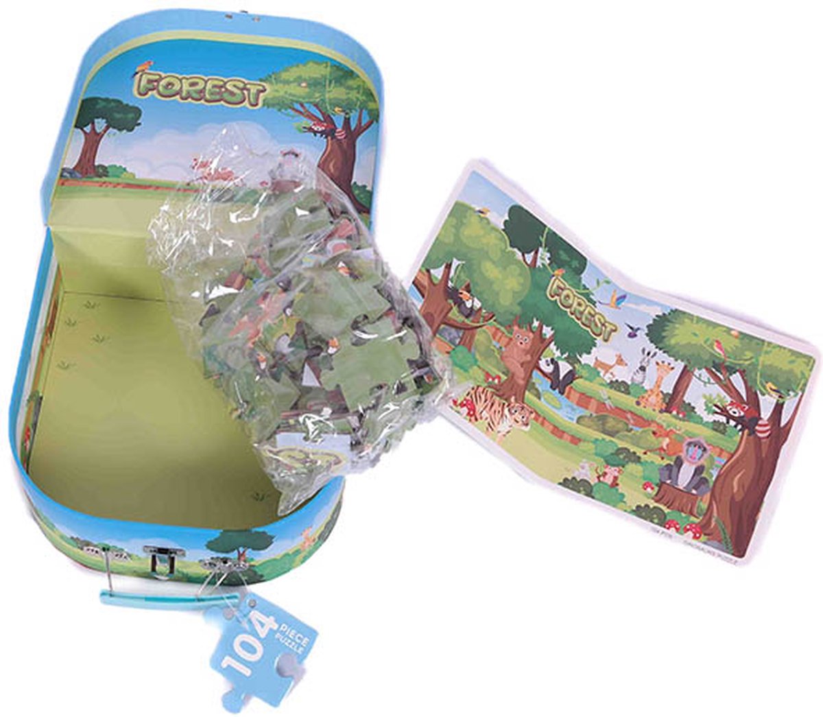 PIA Soft Toys - Bos Puzzel Box - 104 Stuks - 57 x 32.9 cm