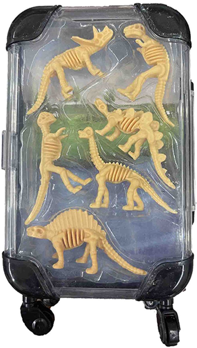 PIA Soft Toys - Dinosaurus skelet Kofferspeelset (Medium)