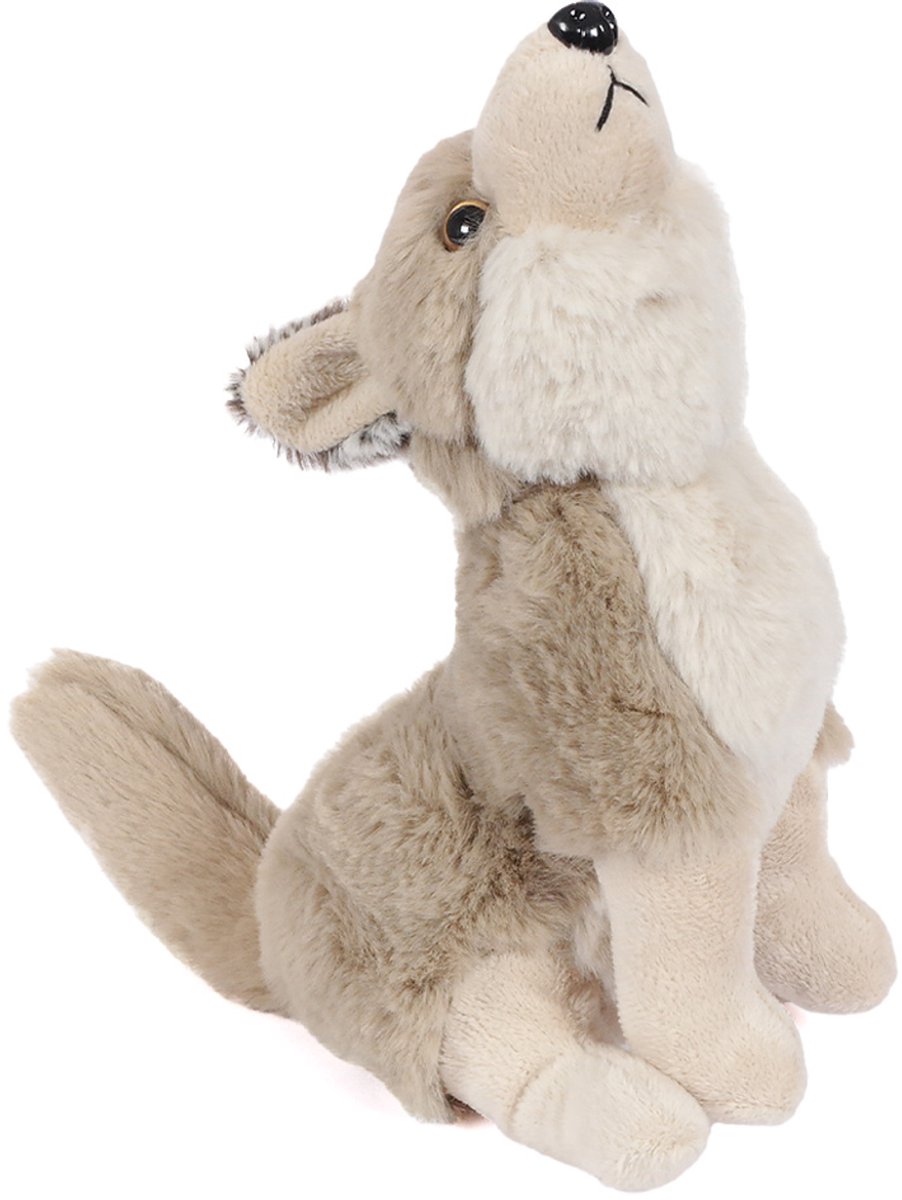 PIA Soft Toys - Pluche Knuffeldier - Wolf zittend - 20 cm