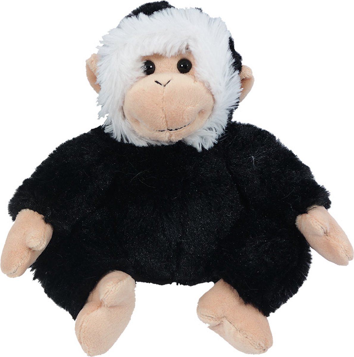 PIA Soft Toys - Pluche Knuffeldier Aap zwart - 15 cm