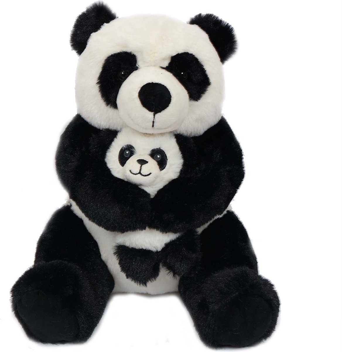 PIA Soft Toys - Pluche Panda met baby - 28 cm