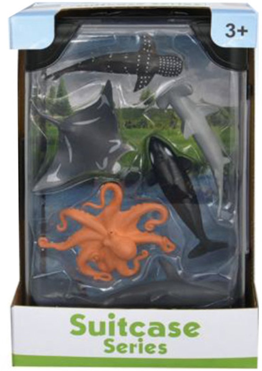 PIA Soft Toys - Zeedieren Kofferspeelset (Groot)