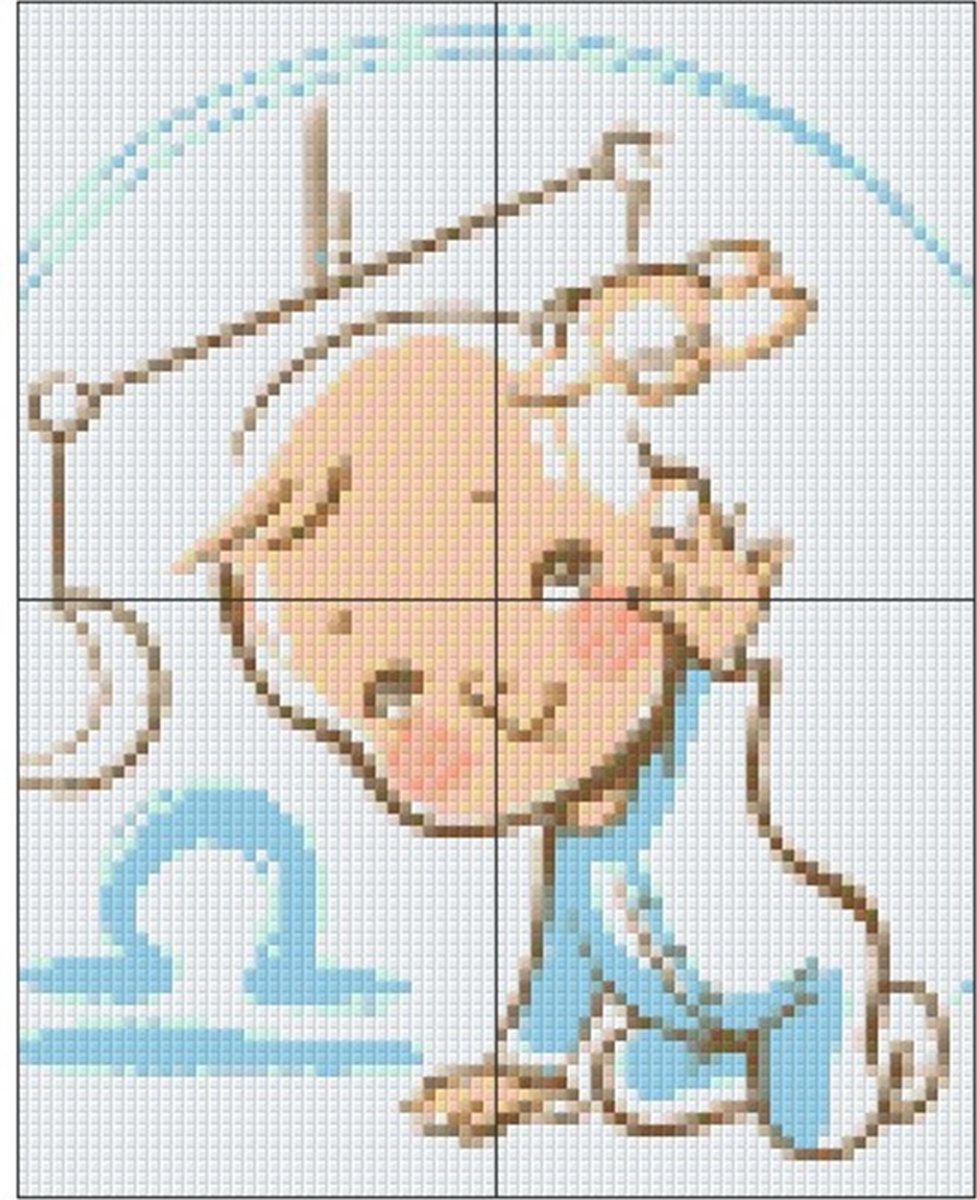 PIXELHOBBY BABYHOROSCOOPWEEGSCHAAL - 4PLATEN - 84MATJES