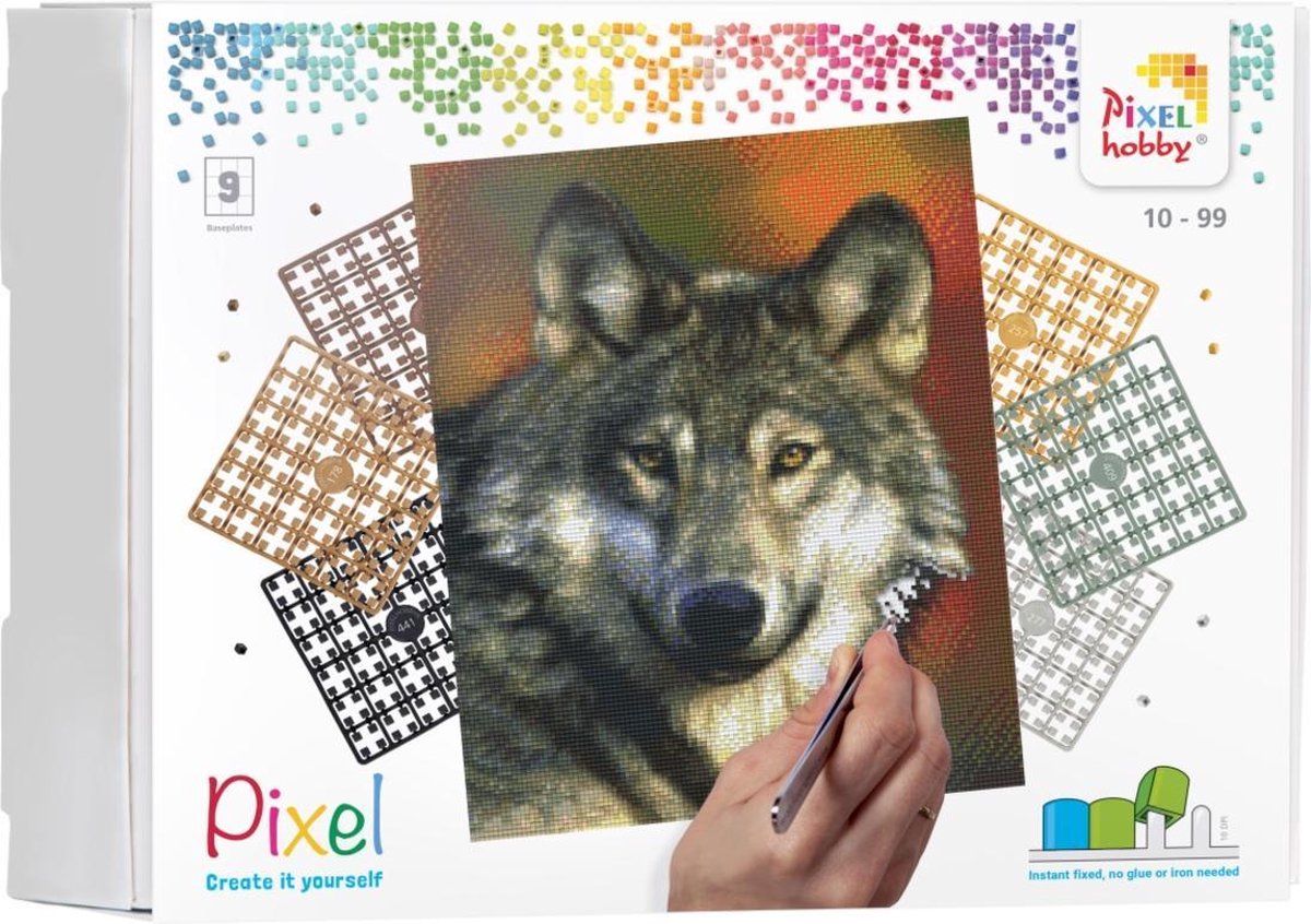 Pixelhobby - Classic - Wolf - 30x37,5 cm