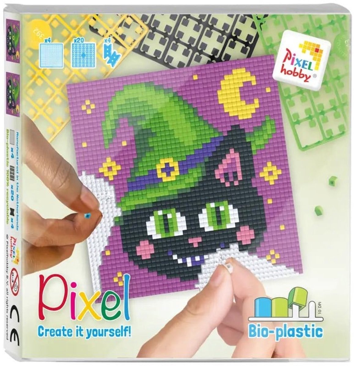 Pixelhobby Classic Halloween Kat 12x12 cm