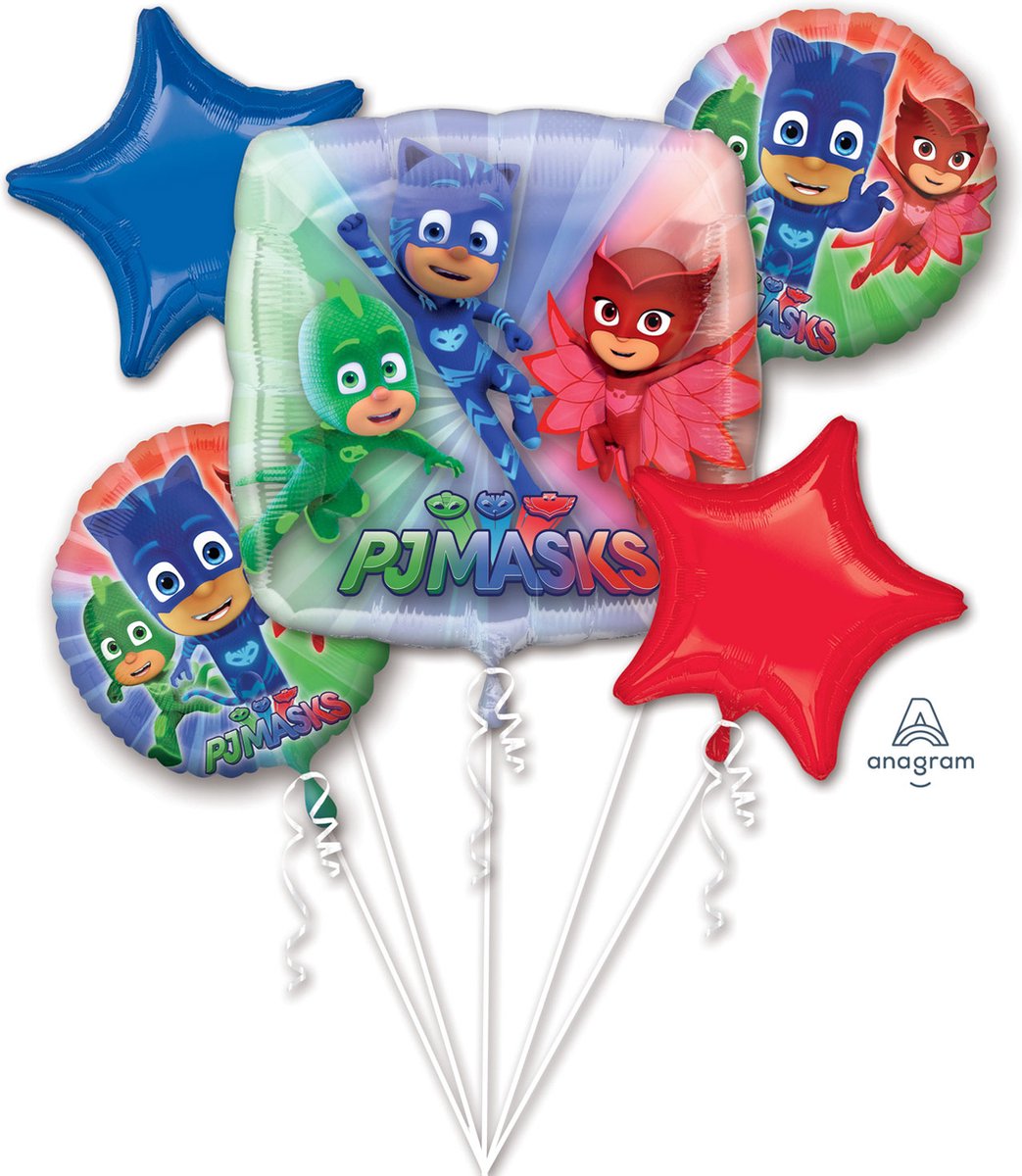 PJ Masks folieballonnen boeket 5-delig