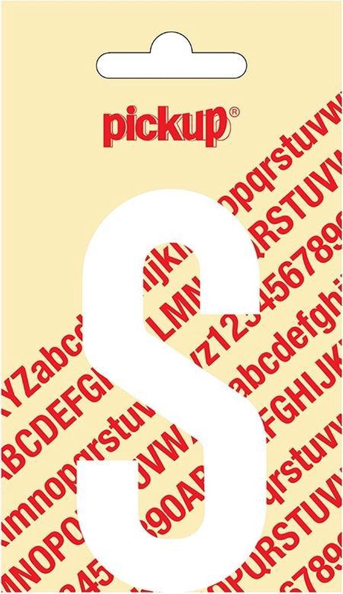 Plakletter Nobel 90 mm wit S - 31012090S