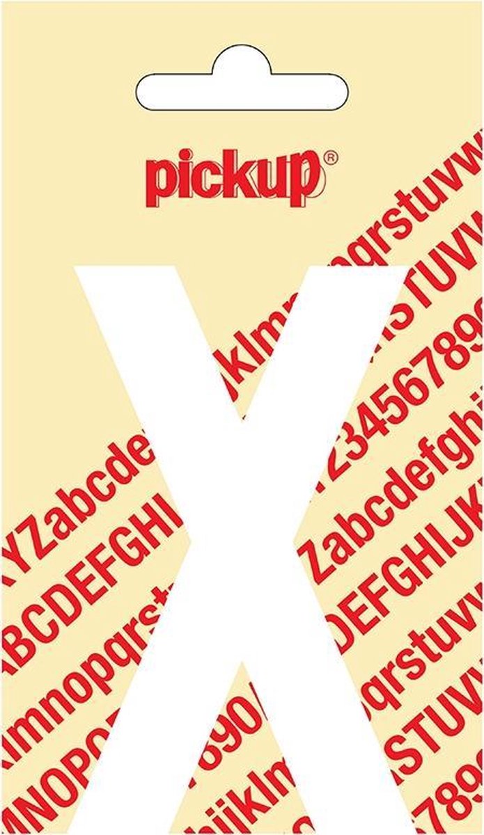 Plakletter Nobel 90 mm wit X - 31012090X