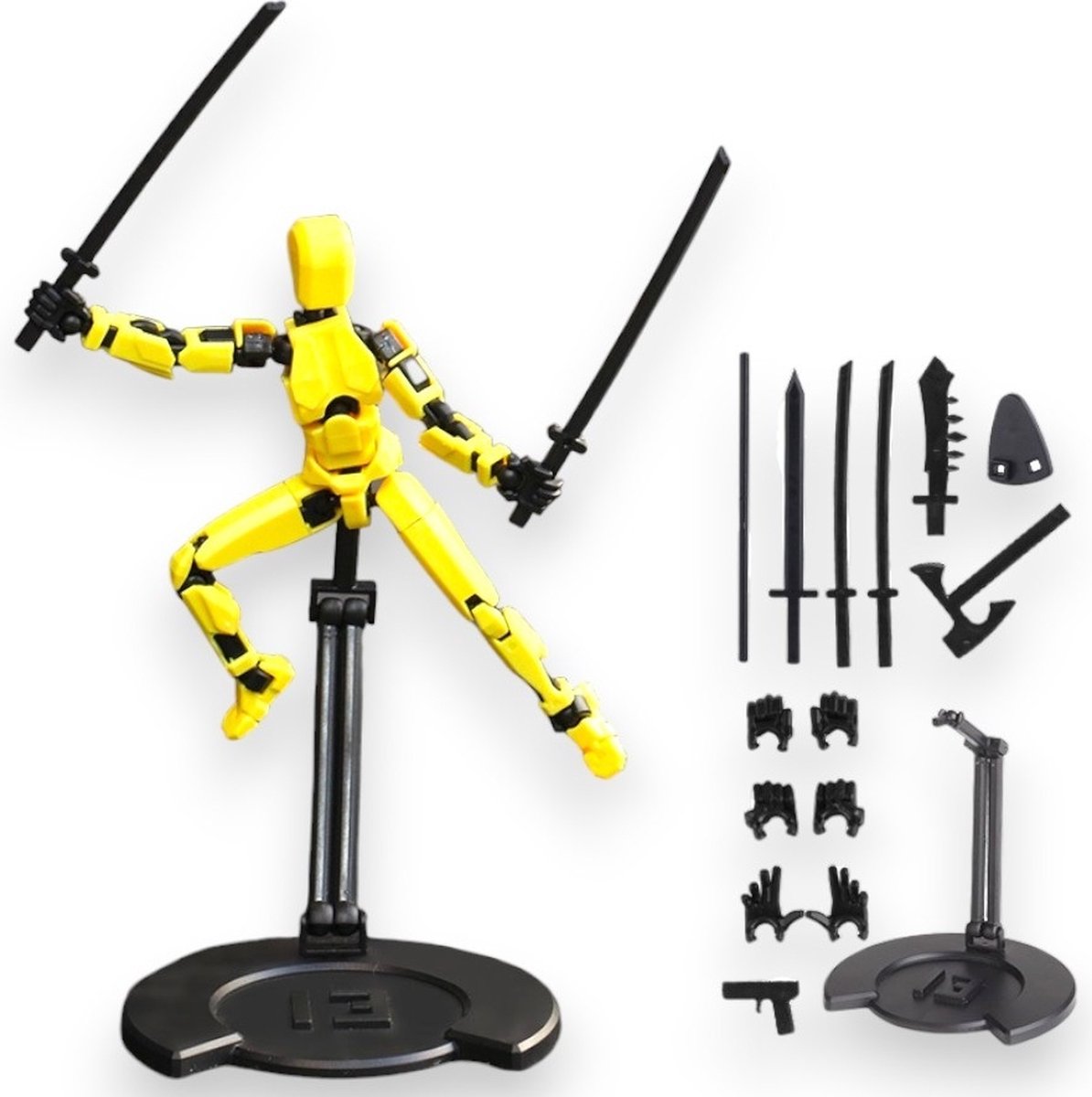 PLAY IT Robot Bouwpakket Actie Figuur - 75 Onderdelen - Geel Zwart