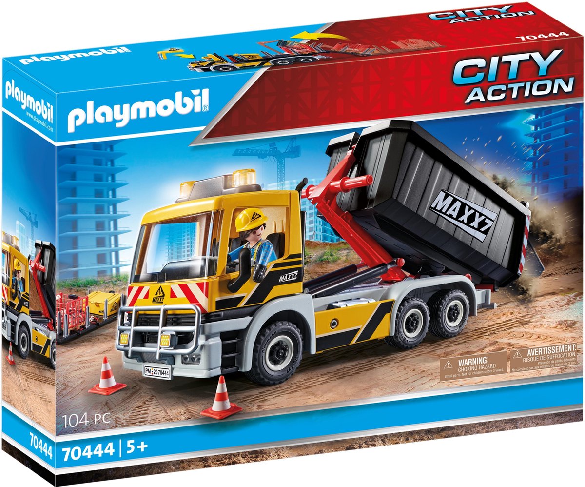 PLAYMOBIL City Action Vrachtwagen met wissellaadbak - 70444