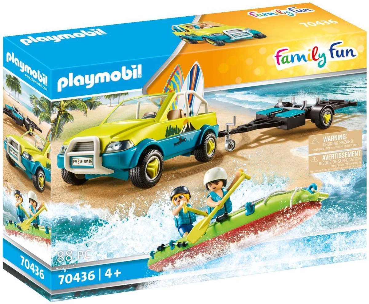 PLAYMOBIL Family Fun Strandwagen met kanos - 70436