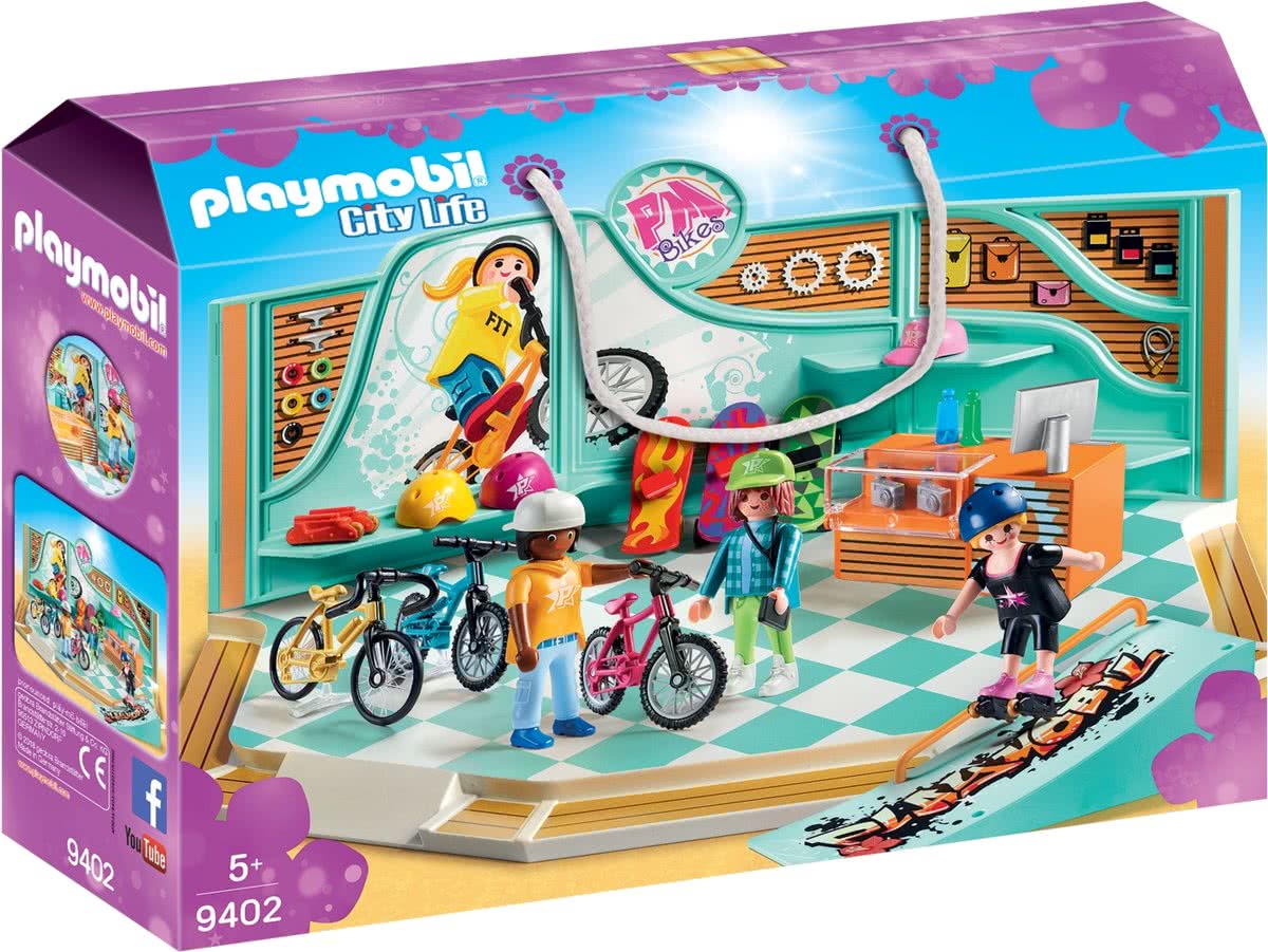PLAYMOBIL Fiets- en skatewinkel - 9402