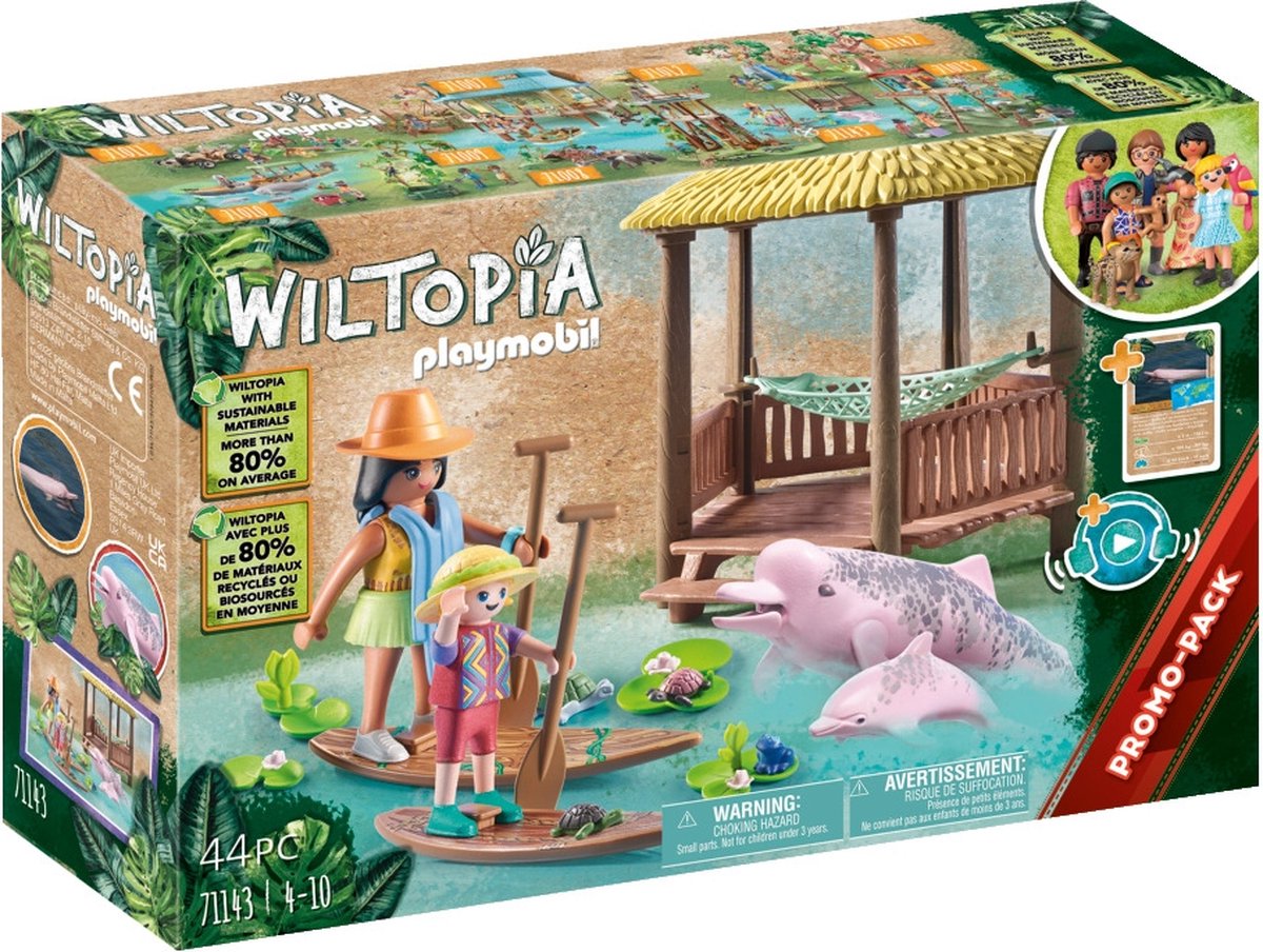PLAYMOBIL Wiltopia PROMO - Peddeltocht met de rivierdolfijnen - 71143