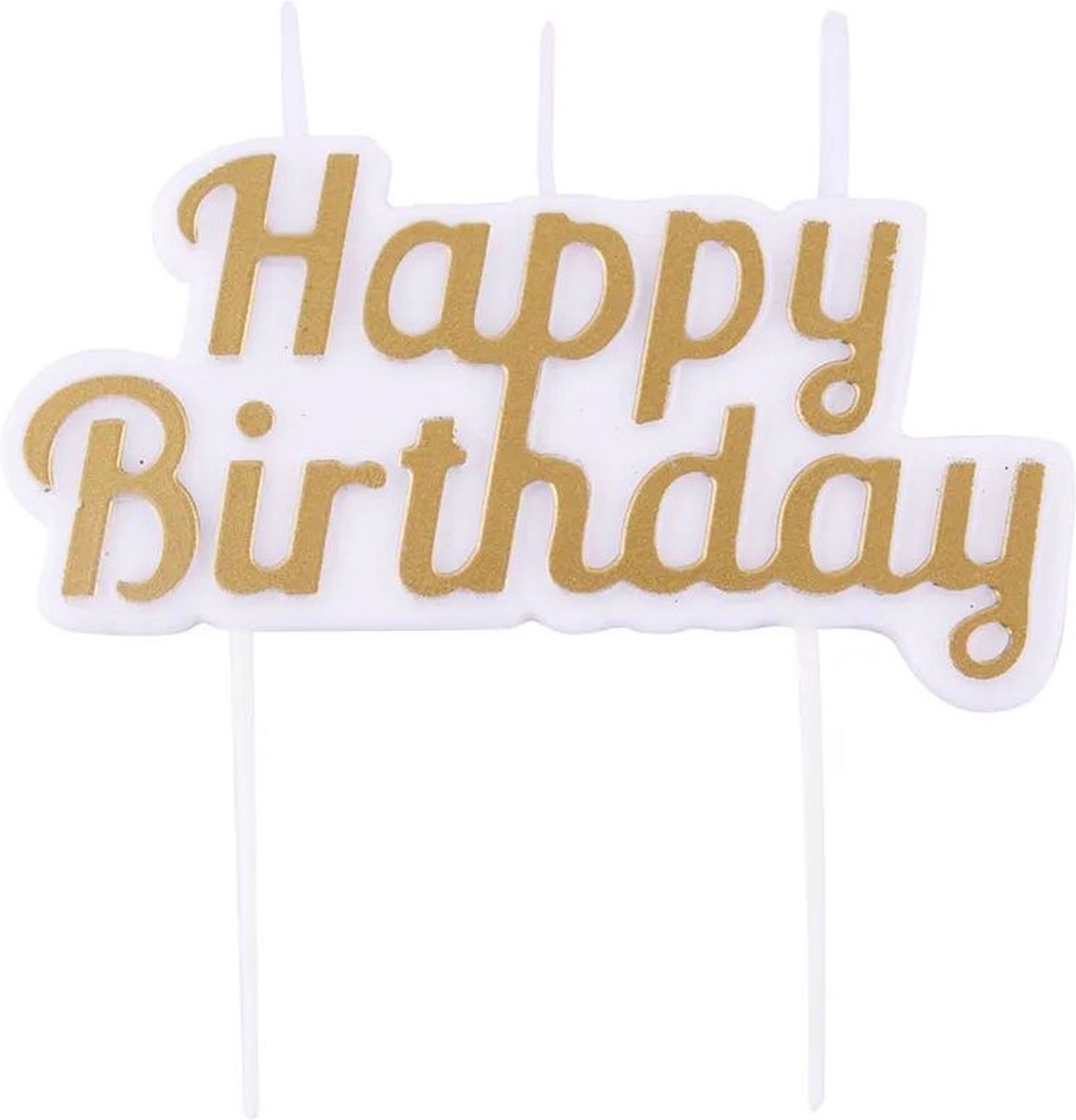 PME - Kaars Taarttopper - Happy Birthday - Goud