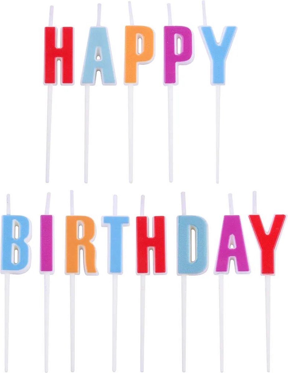 PME - Kaarsjes - Happy Birthday - Losse Letters