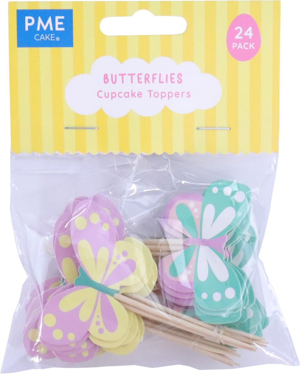 PME Easter Cupcake Toppers - Butterflies, Set of 24
