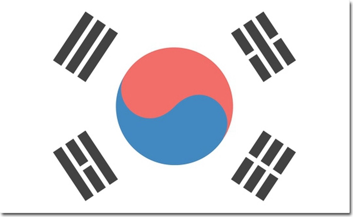 ZUID KOREA VLAG 75x110cm SOUTH KOREA