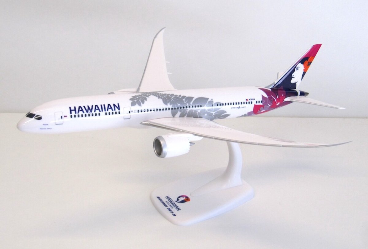 Hawaiian Airlines schaalmodel vliegtuig Boeing 787-9 schaal 1:200 lengte 31,5cm