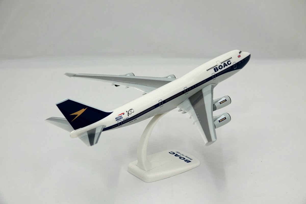 Schaalmodel vliegtuig British Airways (BOAC) Boeing 747-400 schaal 1:250 lengte 28,27cm