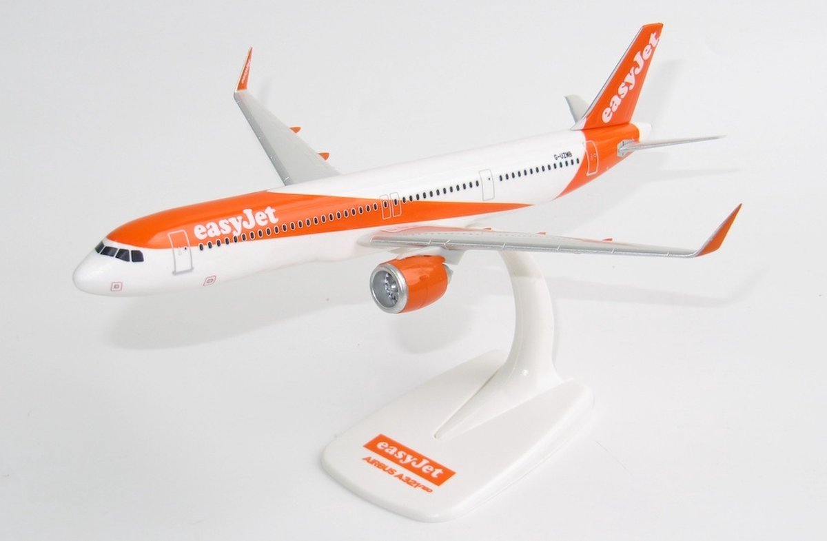 Schaalmodel vliegtuig EasyJet Airbus A321neo schaal 1:200 lengte 22,25cm