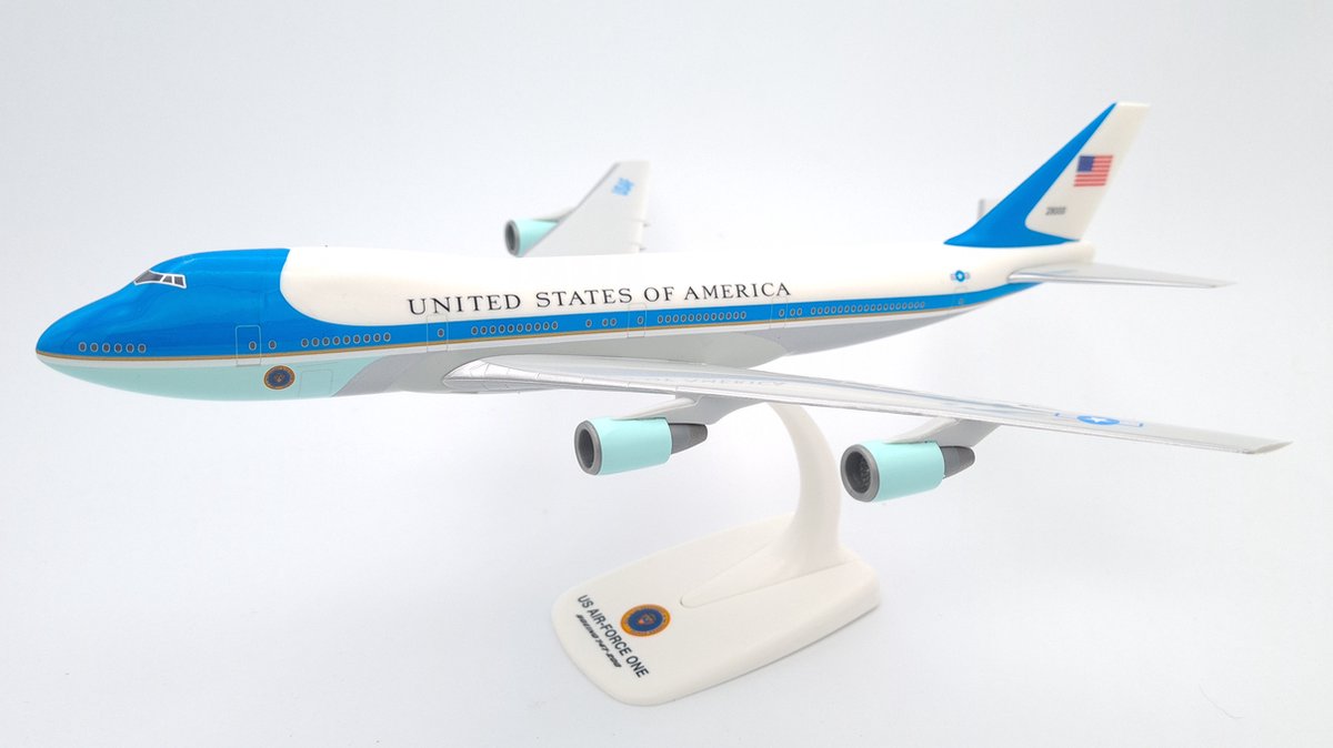 Schaalmodel vliegtuig United States Air Force Boeing 747-200 (VC-25) schaal 1:250 lengte 28,27cm