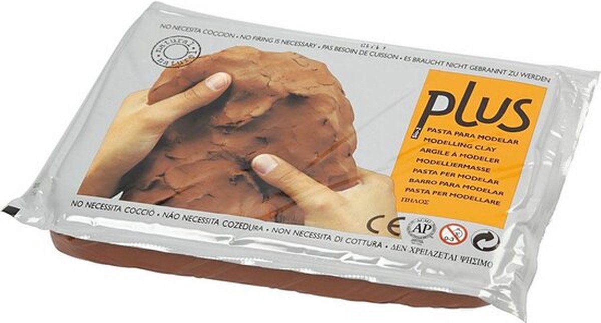 Klei - Zelfhardende Klei - Terracotta - DIY, Kleien - 1000gr - Primo - 1 stuk