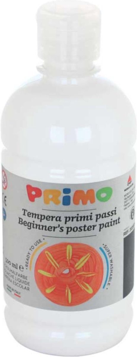 Primo Plakkaatverf Tempera 500 Ml Wit