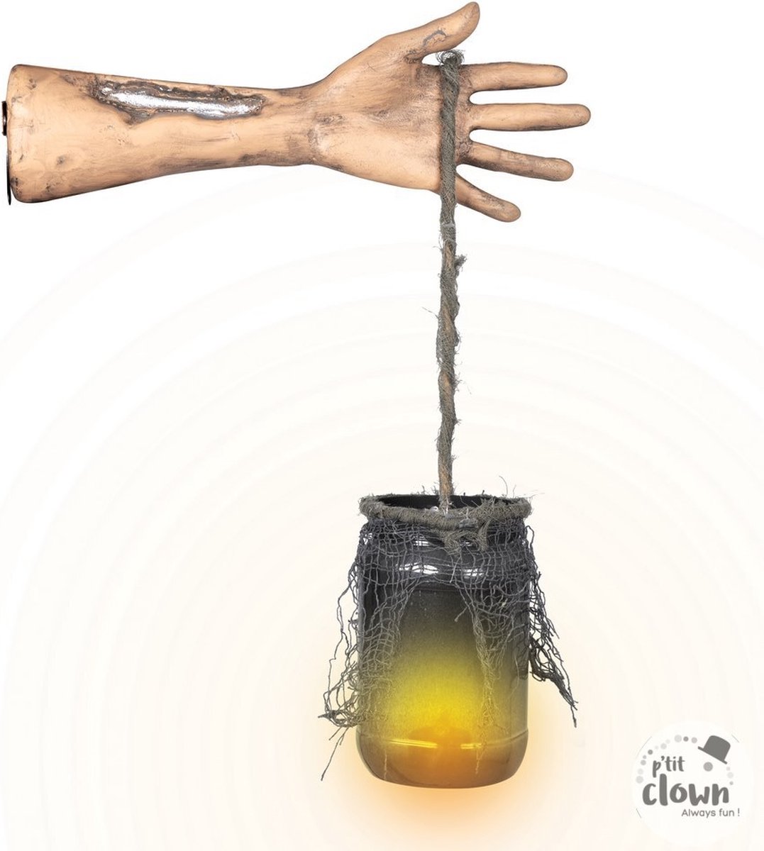 Halloween Decorstuk Arm met Lamp 41x32 cm